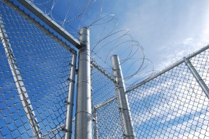 Image - barbed wire security fence