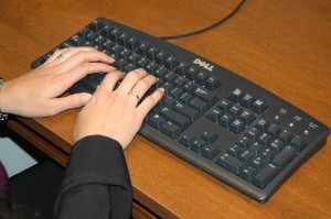 hands on keyboard