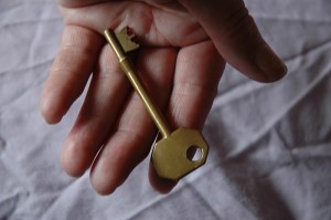 Hand holding key