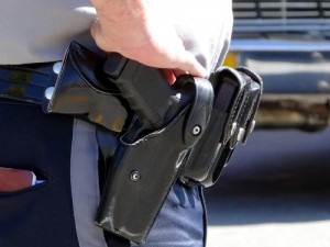 police officer sidearm